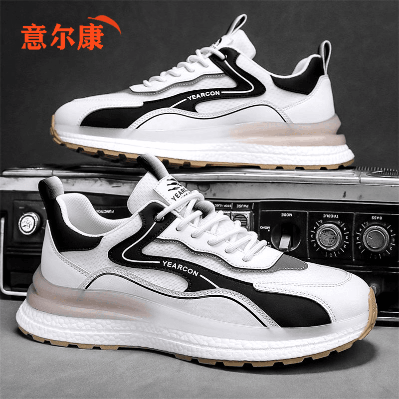 意尔康男鞋夏季新款百搭透气网面跑步潮鞋男士时尚休闲软底运动鞋