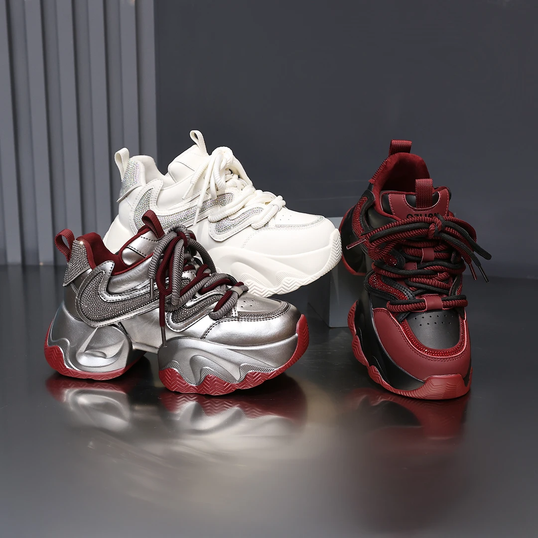 千之恋现货增高6CM2025秋季休闲时尚百搭高级感厚底气质女鞋5156