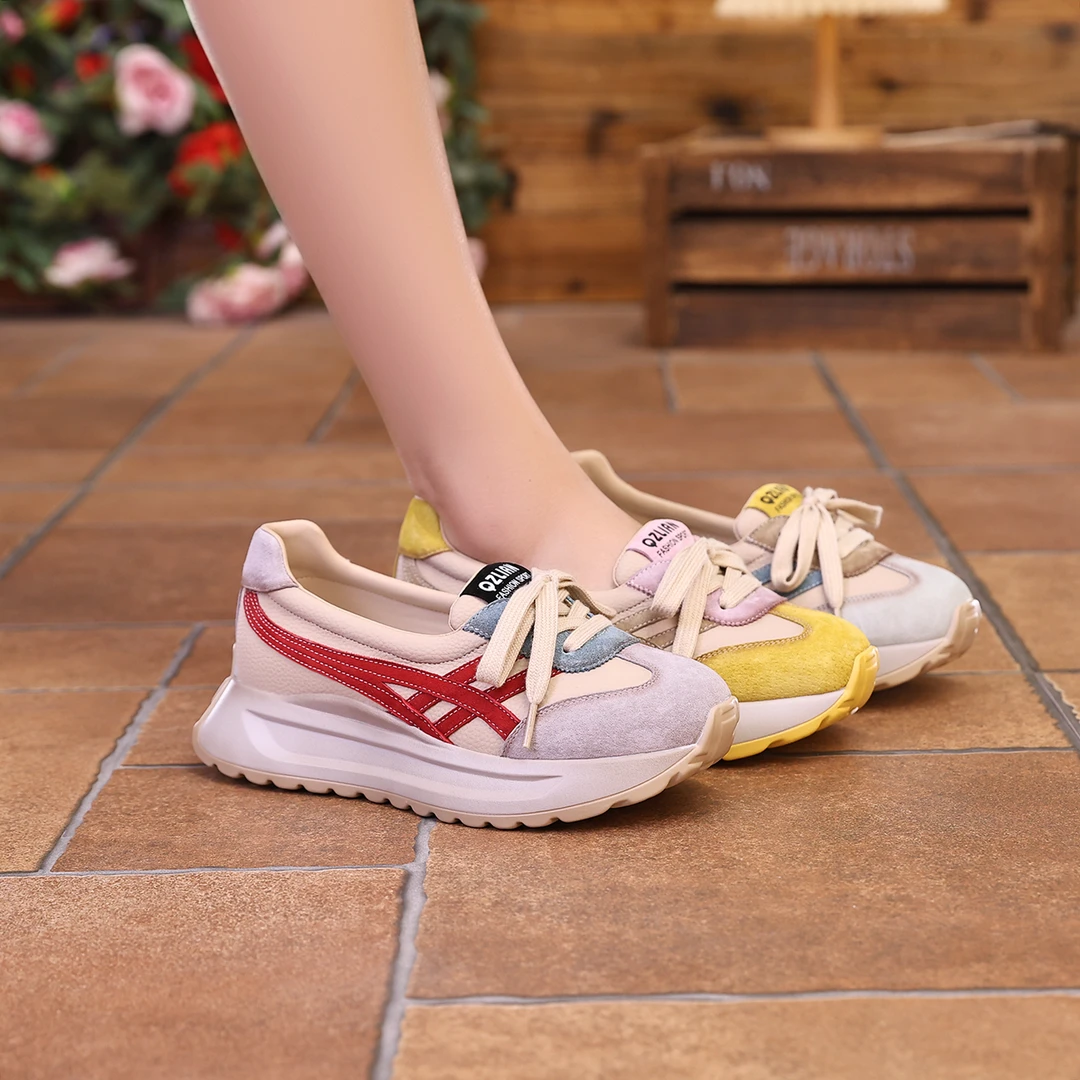 千之恋现货增高5CM2025夏季新复古风高能感运动百搭气质女鞋9962