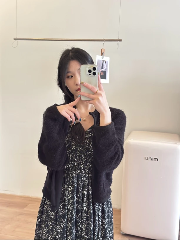 连衣裙开衫气质针织宽松慵懒风韩版重工