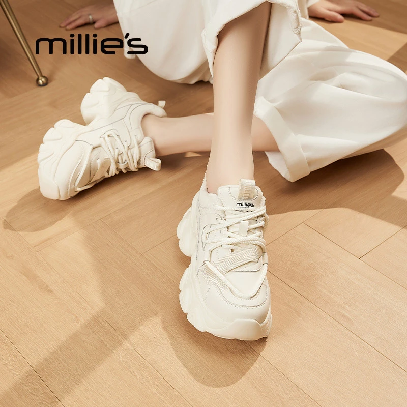 妙丽厚底老爹鞋女鞋2024新款冬季软底加绒保暖棉鞋运动休闲旅游鞋