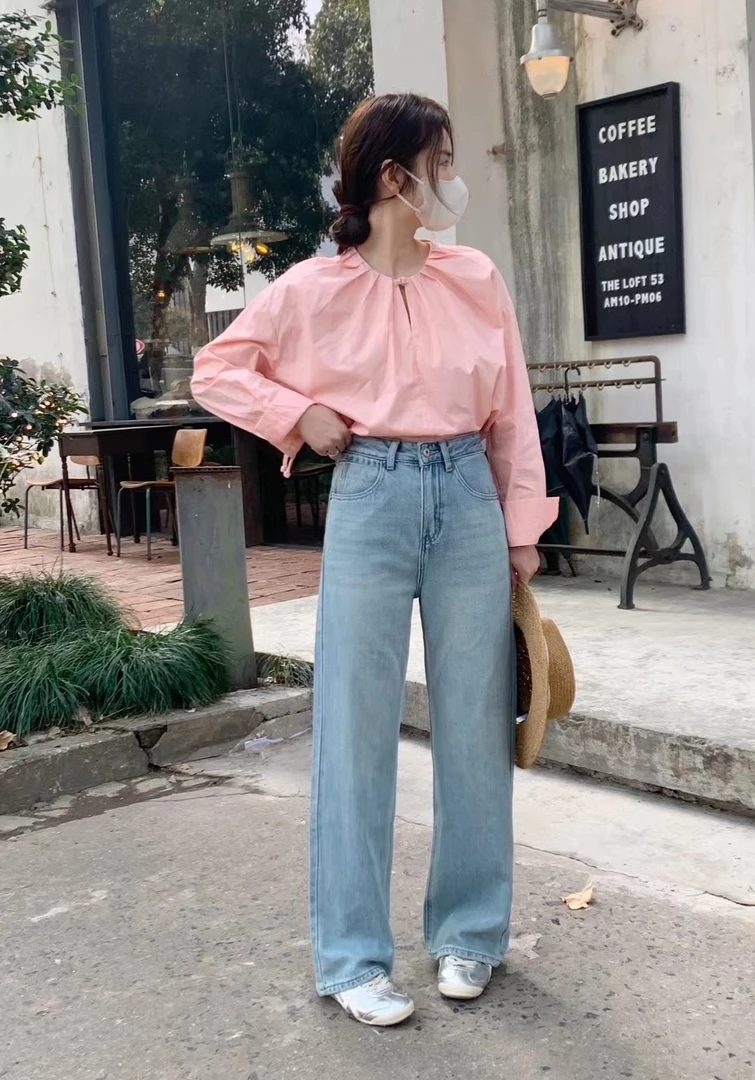 2024精品女装直筒牛仔裤