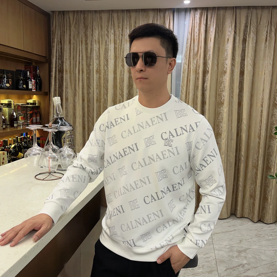 2024秋冬男士新款潮流卫衣印花轻奢欧货时尚休闲休闲圆领3018