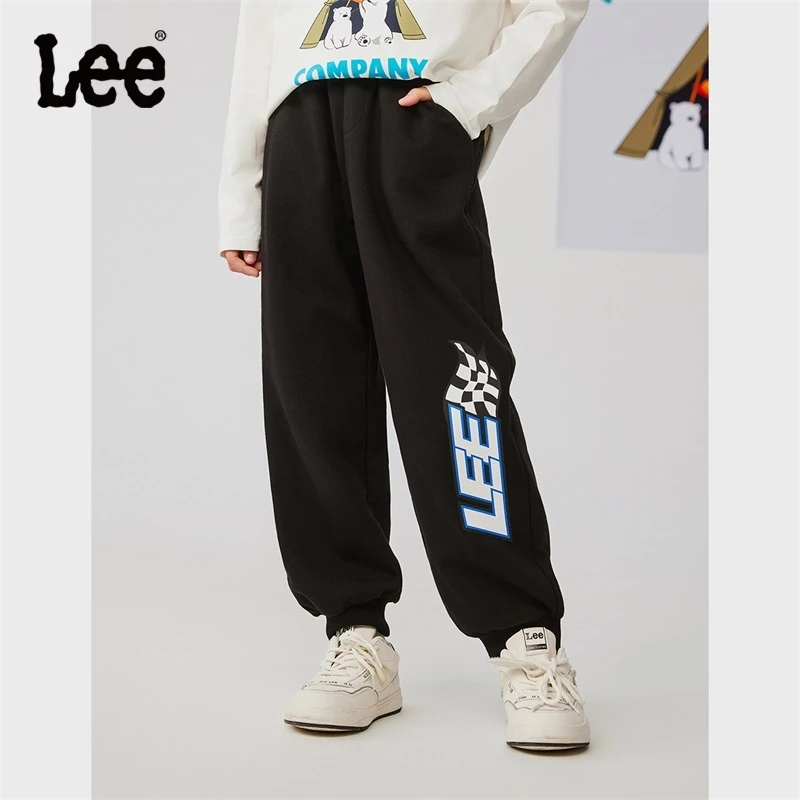 Leekids春秋季潮流时尚新款儿童宽松运动休闲长裤