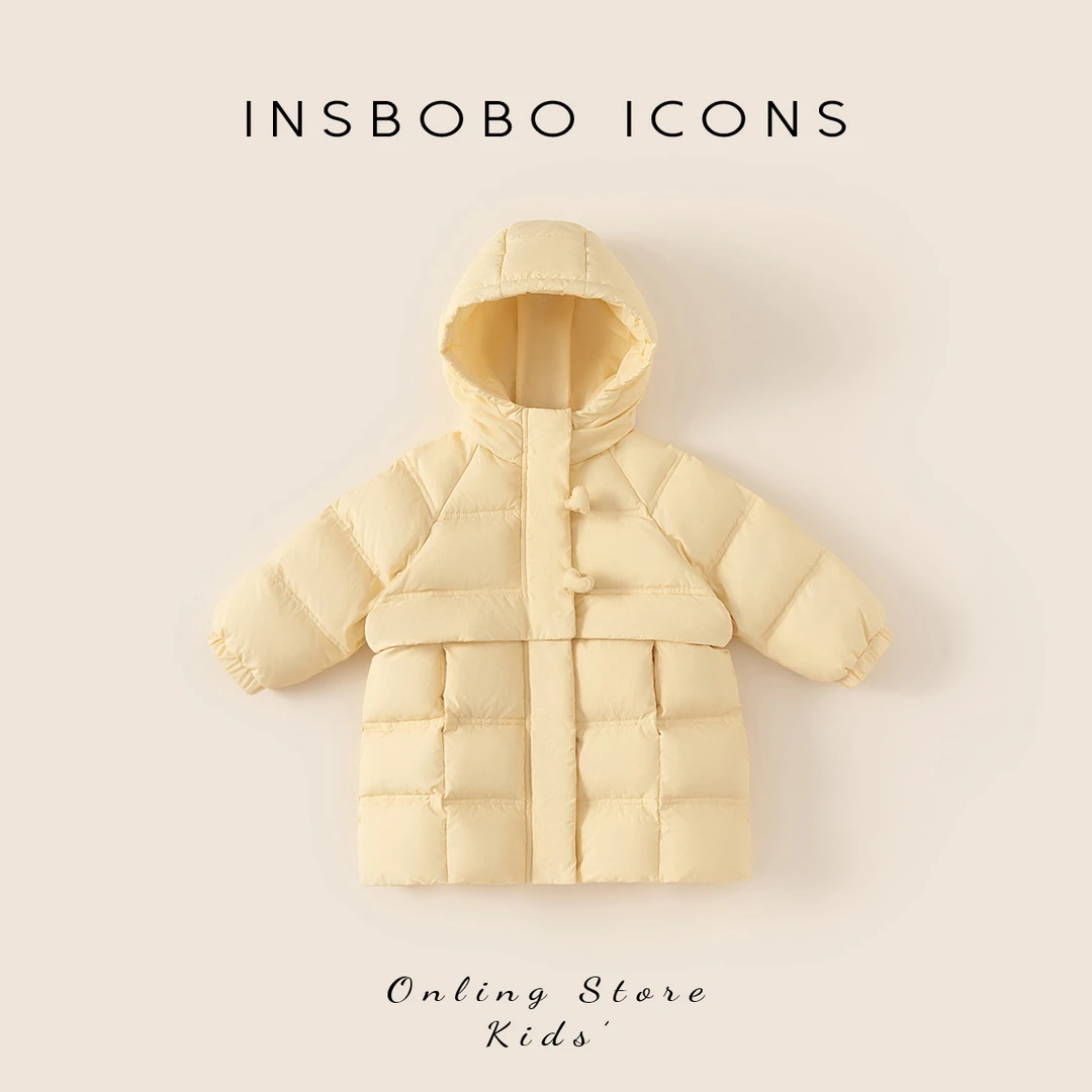 【三防】女童羽绒服女宝冬季90白鸭绒三防羽绒外套爱心小童DY24002