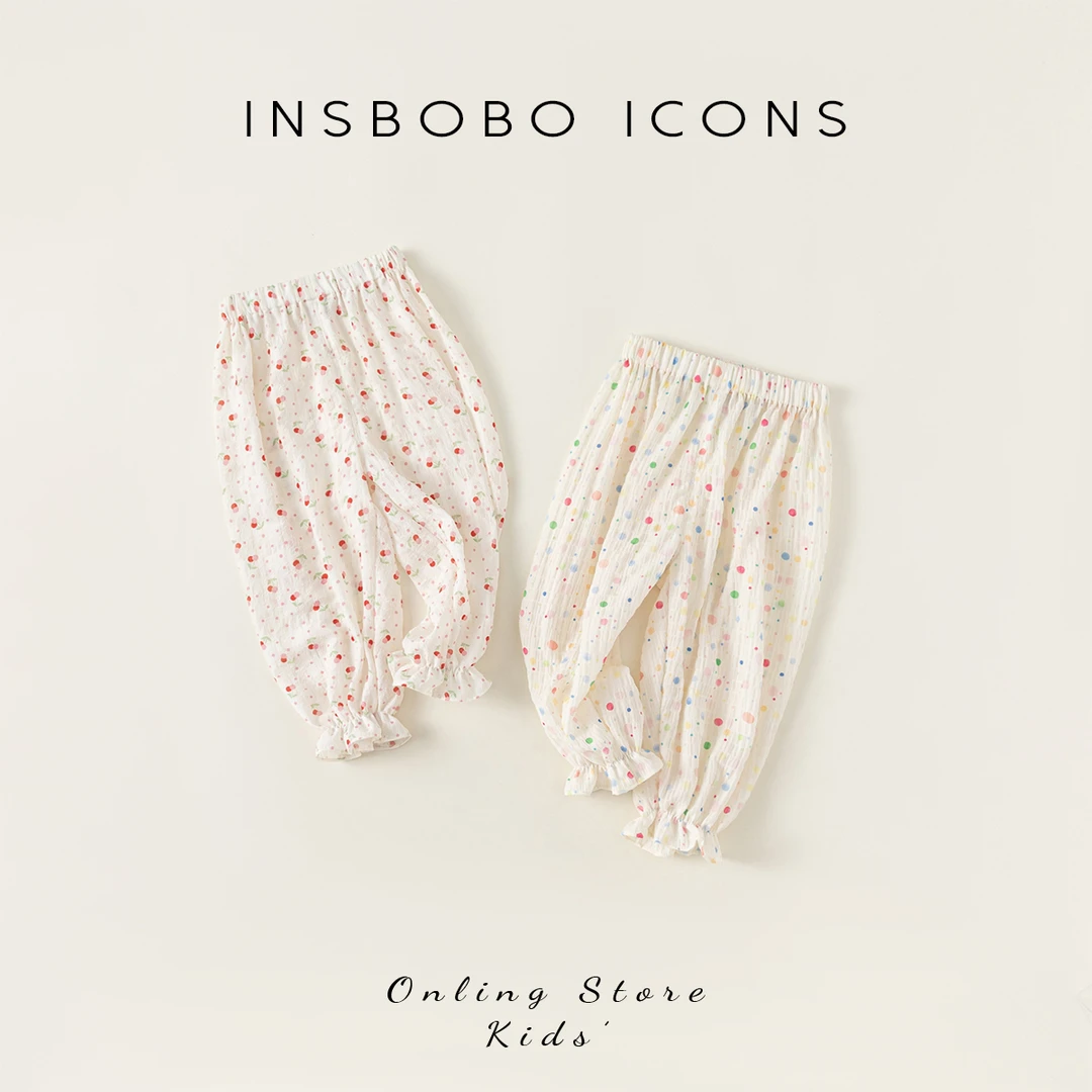 女童防蚊裤夏装洋气小童儿童薄款长裤宝宝休闲灯笼裤子季XK24155