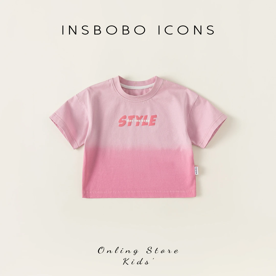 INSboboXY84111【夏】儿童上衣（渐变印花T恤）