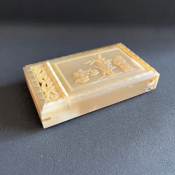 牛角黄蛉盒天水牛角蛉子虫具海派牛角盒