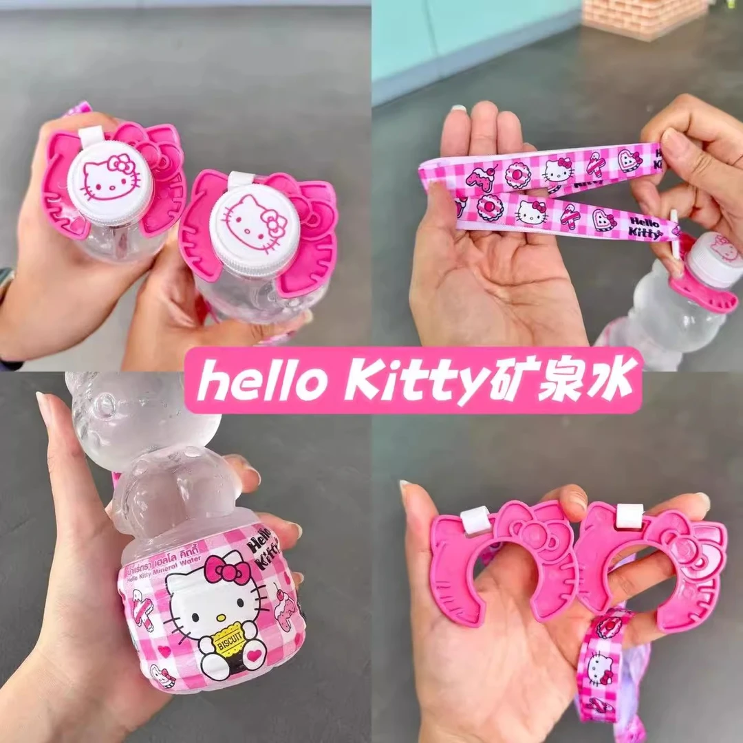 泰可爱！泰国7-11桑三丽鸥HelloKitty矿泉水儿童哈喽偏硅酸纯净水