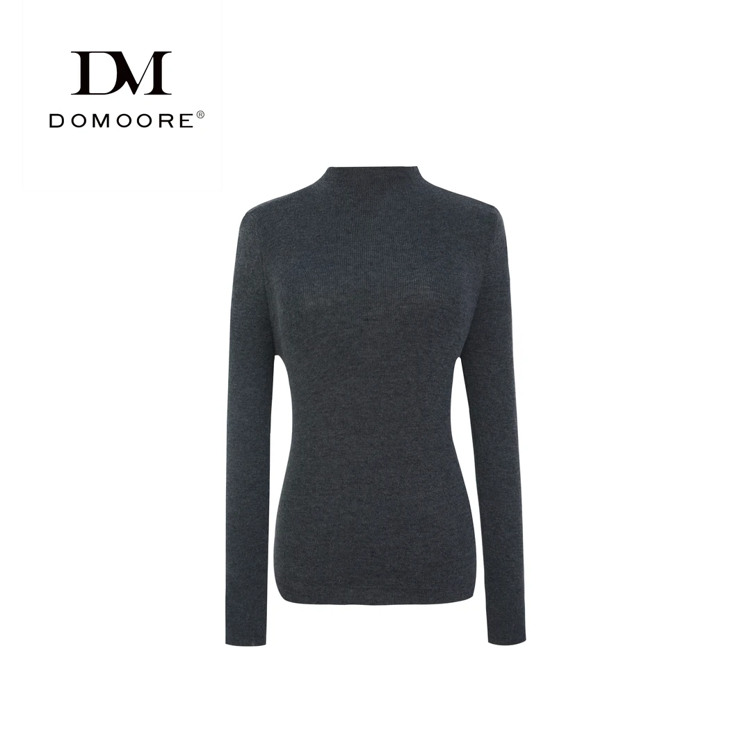 DOMOORE|【红色礼盒包装】半高领百搭羊毛针织打底衫DM-6001-2