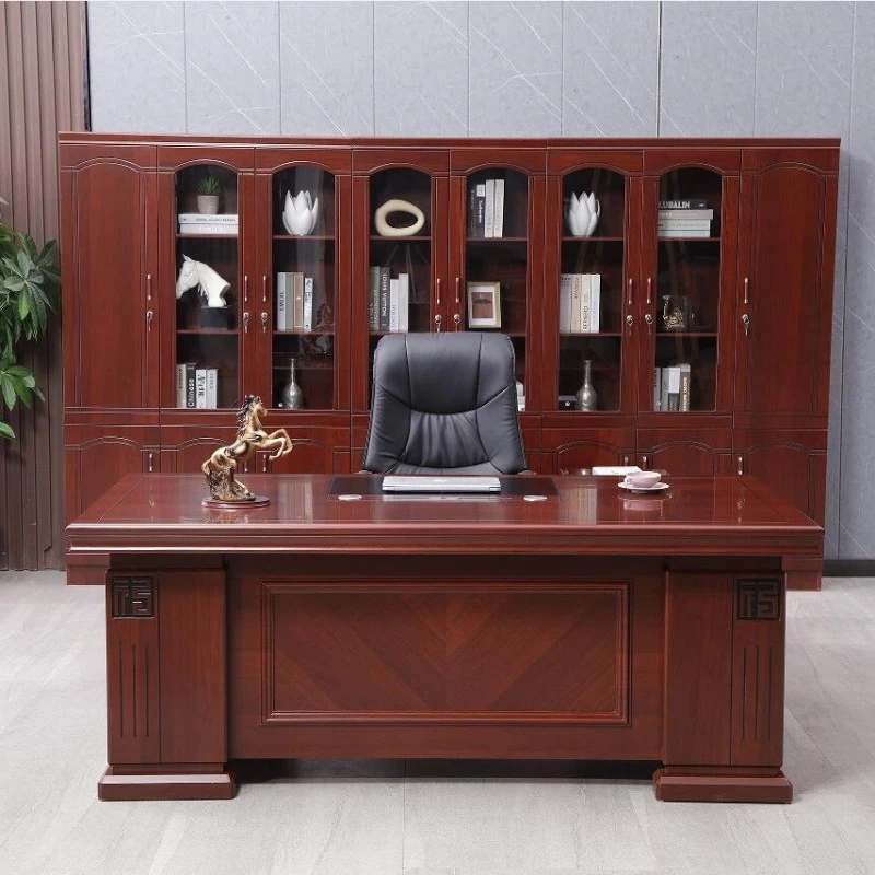 820#老板桌办公桌椅组合简约现代办公室新中式经理主管桌大班台