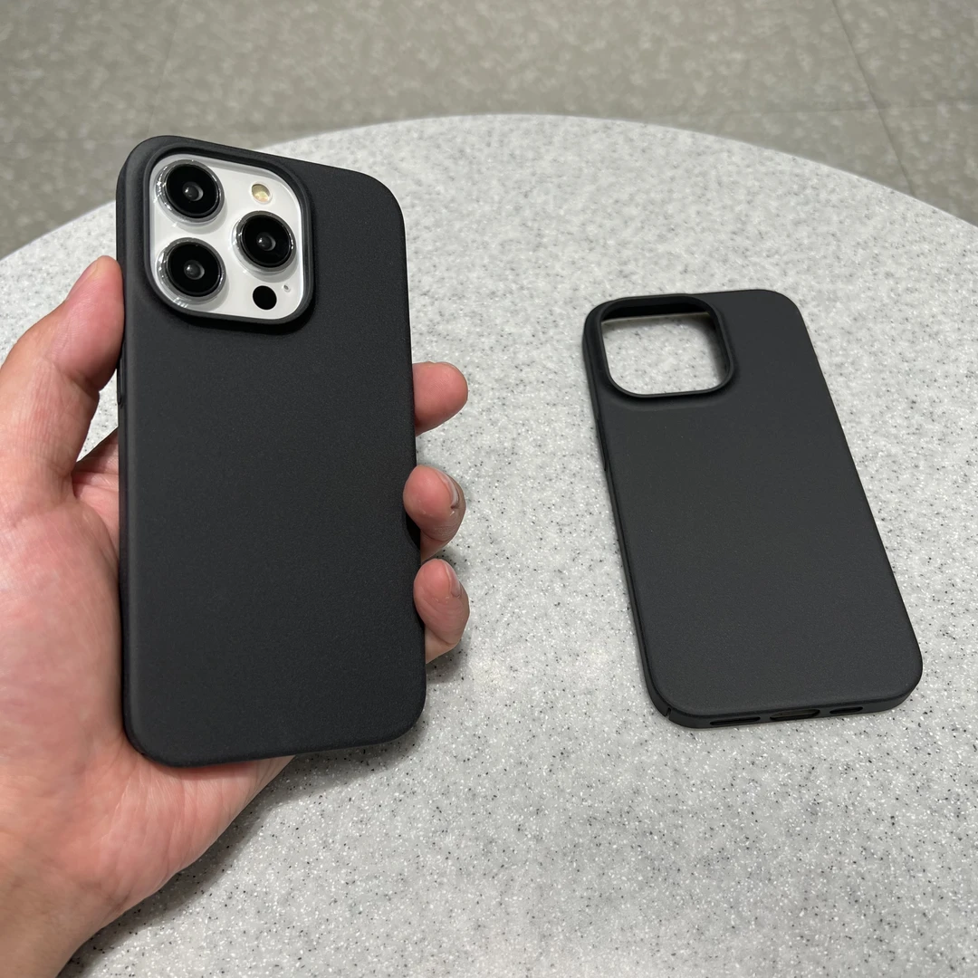 手感好适用苹果15promax粗磨砂防指纹防滑适用iPhone14pro手机壳