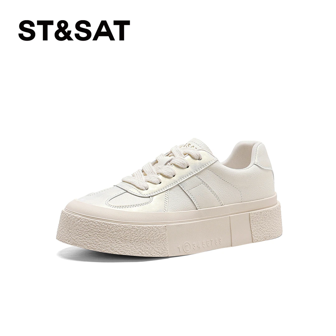 星期六厚底小白鞋女2025年款秋冬轻便休闲运动鞋女增高百搭板鞋女