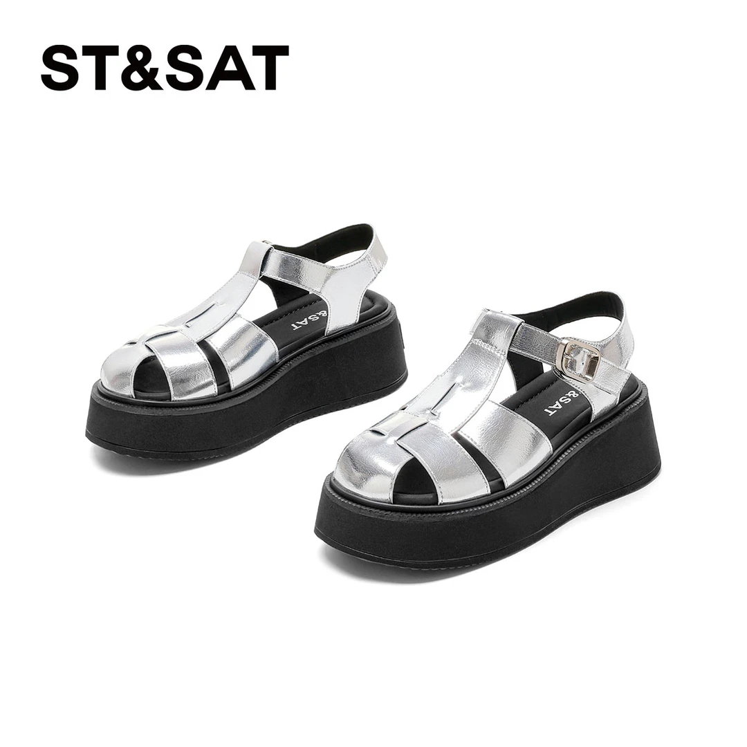 星期六百搭玛丽珍小众时尚时装凉鞋女2025秋季新款舒适休闲罗马鞋