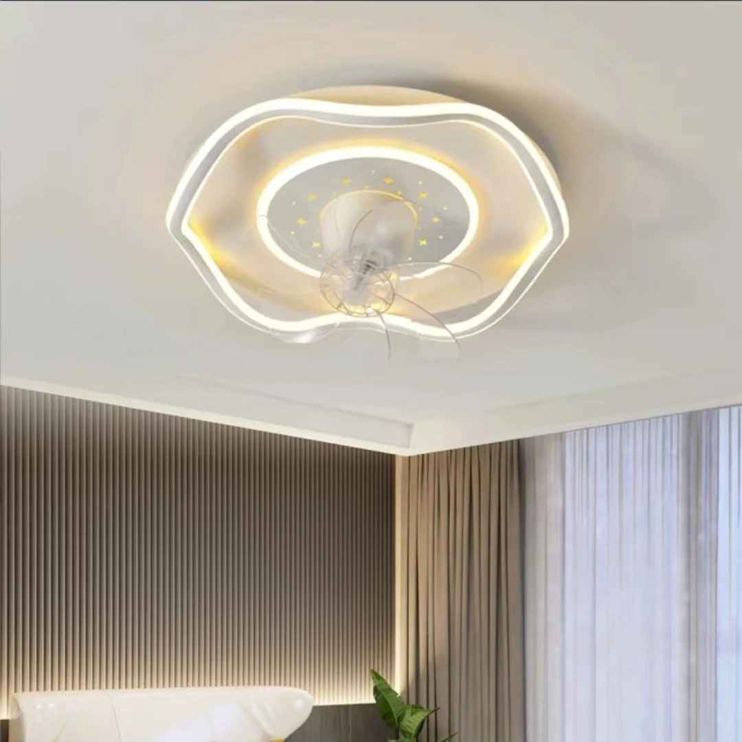 2024浪漫向云端云朵系智能简约风扇灯卧室吸顶灯大气北欧主卧节能