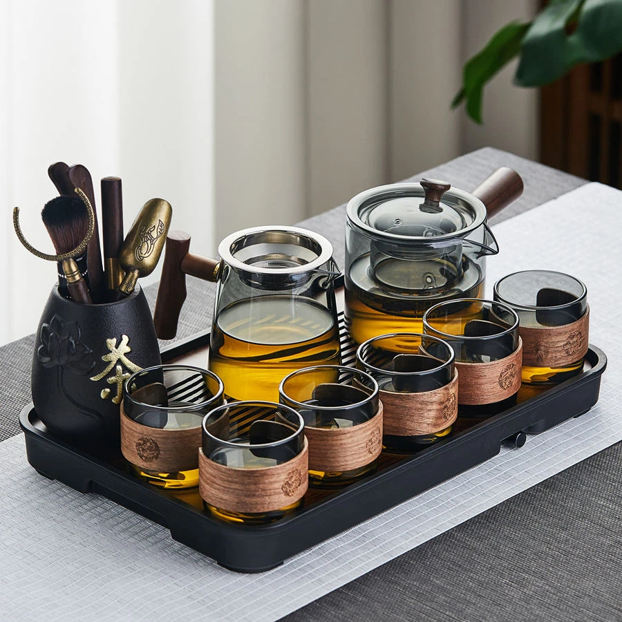 玻璃茶具套装家用耐高温泡茶壶办公室会客喝茶功夫茶杯防烫煮茶壶