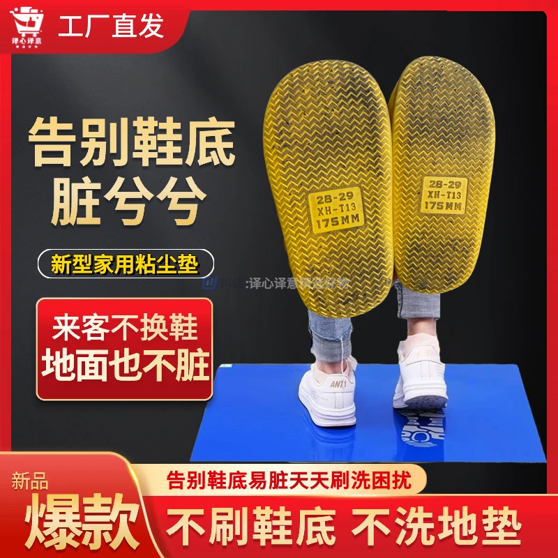 一次性入户门地垫家用粘尘垫加厚除尘脚垫鞋底清洁神器防尘透明