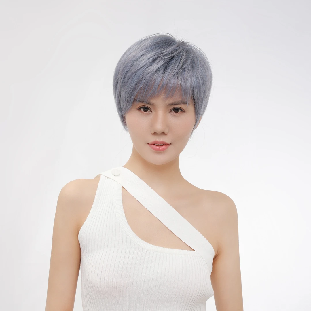 Iremy Me艾瑞美假发仿真头皮女士刘海卷发全头套透气网底自然气质