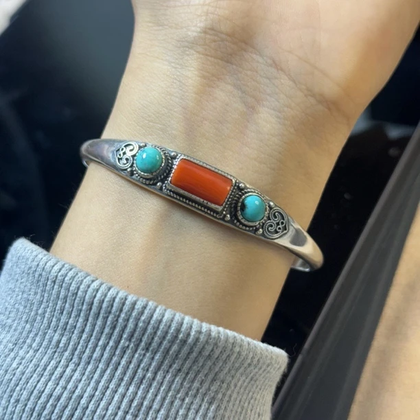 925银银制品 纯银天然杉杉松松手镯（25了）