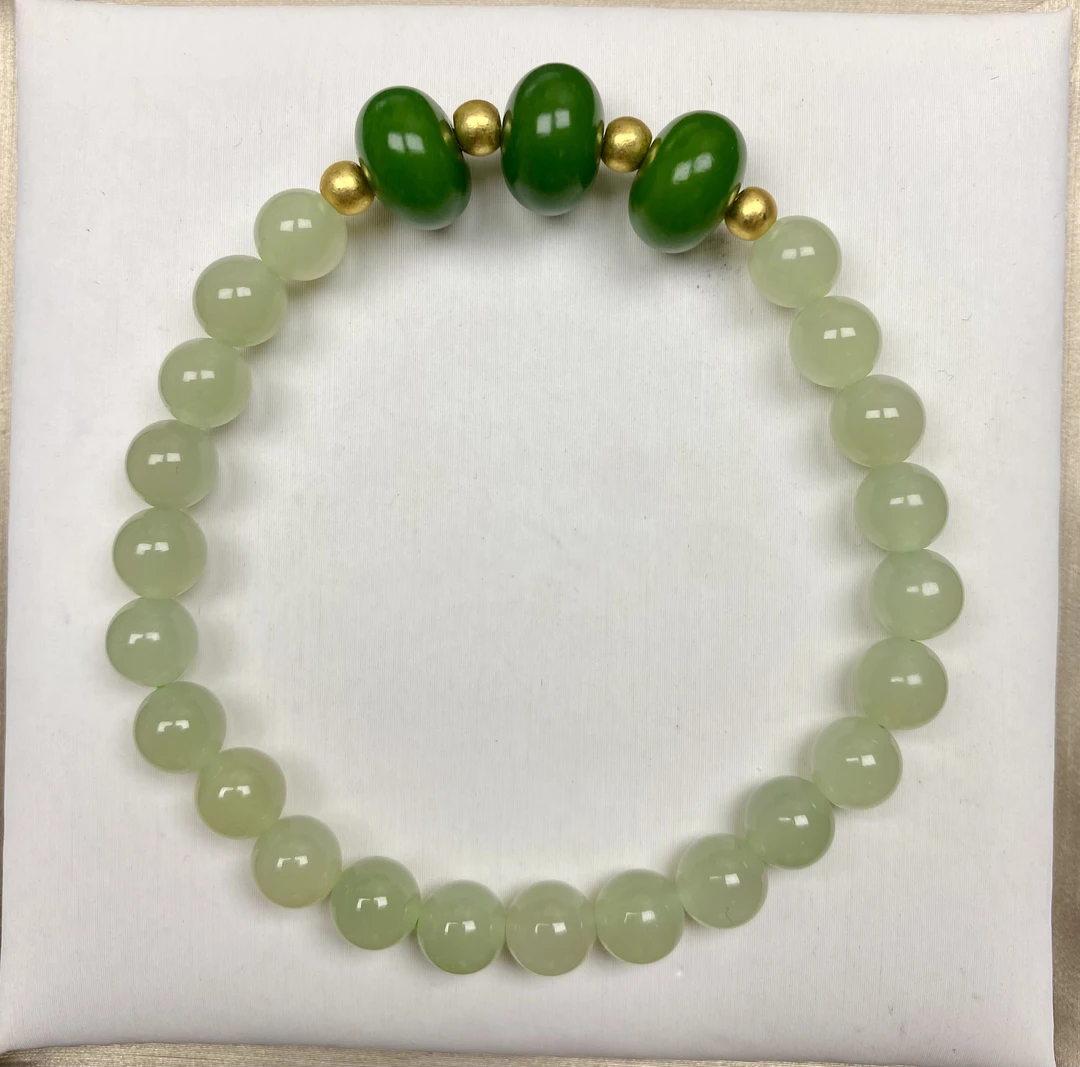 和田玉冰晴手串7+mm高货单品放漏