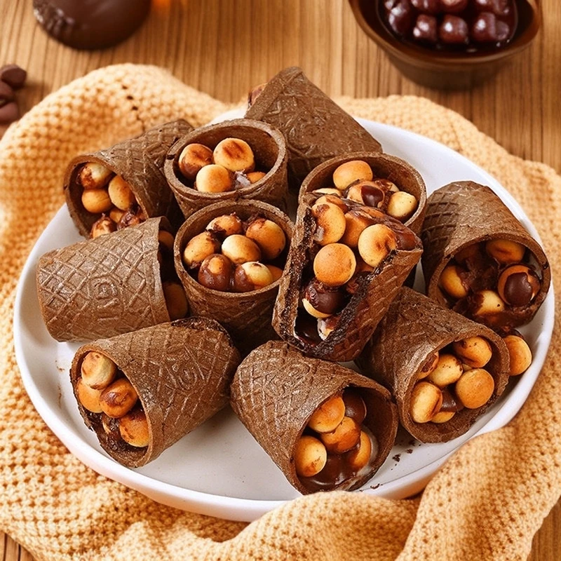 巧克力脆脆杯中秋休闲星球儿童巧克力脆筒爆浆开学零食中秋网红