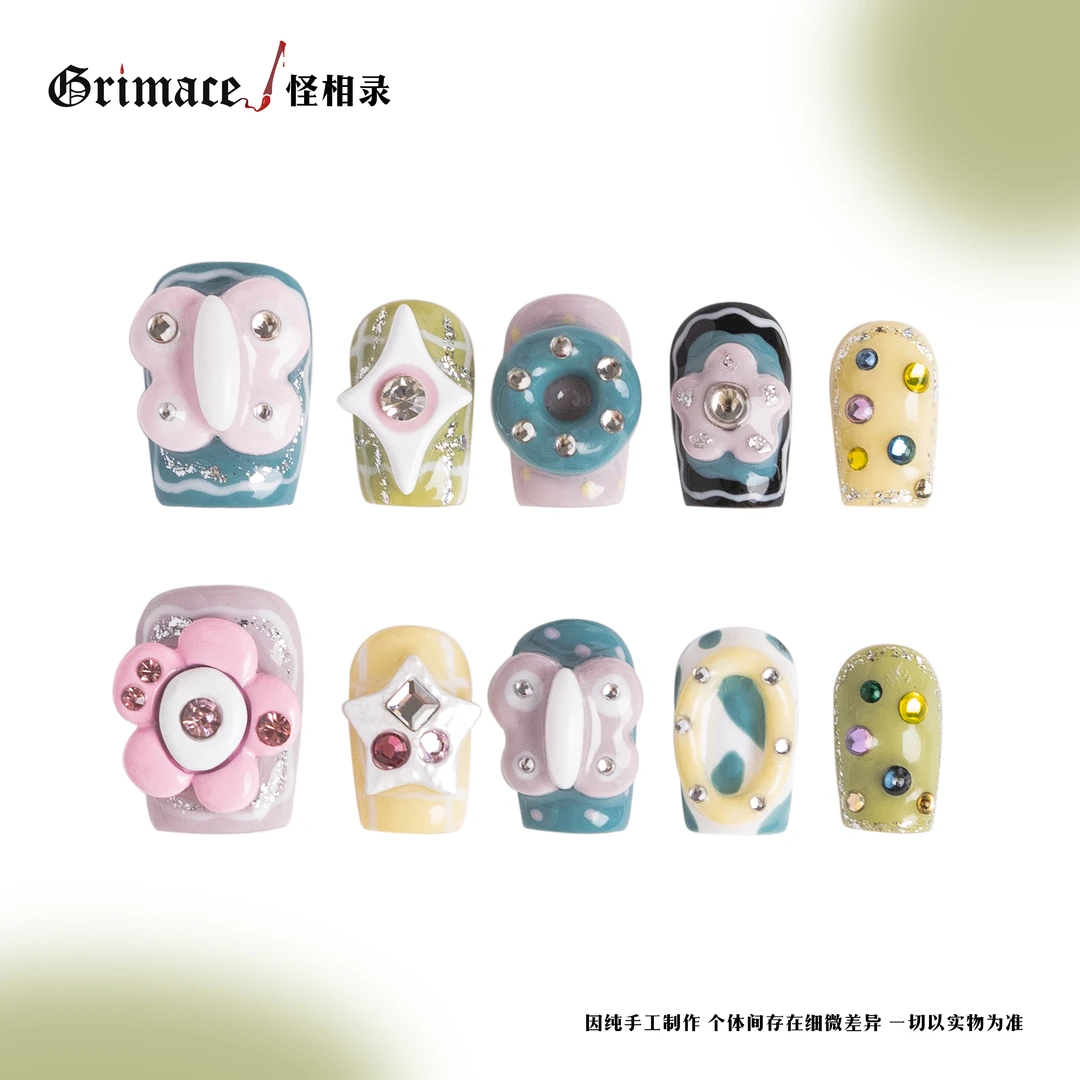【玛卡巴卡】怪相录纯手工穿戴式美甲/花园宝宝童趣风/甜妹出街必备