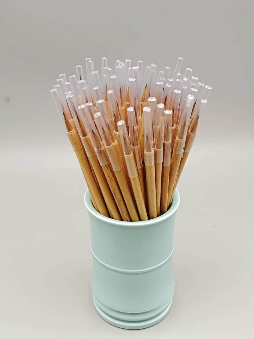 老凤眼斑竹杆狼毫小楷 出峰18mm口径5mm