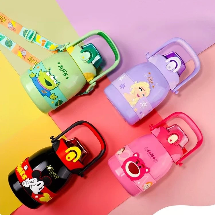 Disney/迪士尼保温大肚杯316L食品级大容量学生水杯吸管口+直饮口