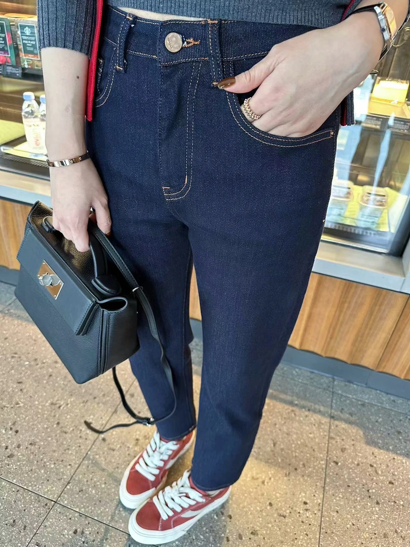 NO退！单款丹宁直筒九分牛仔裤221