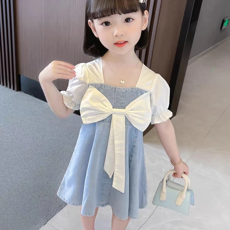 6071女童夏款牛仔连衣裙女宝宝夏季洋气儿童时尚小女孩甜美