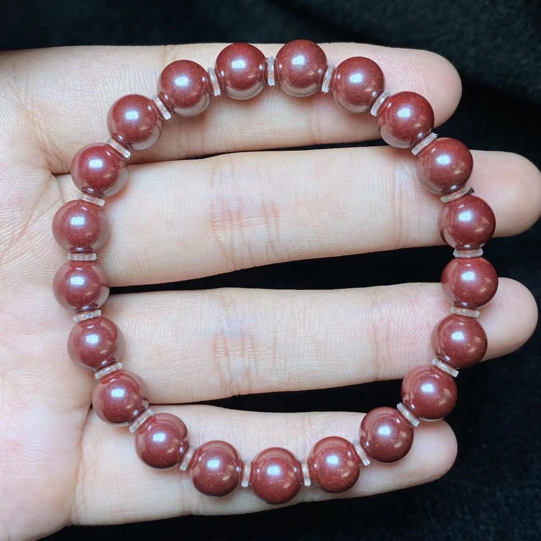 含辰砂工艺品【云上叙】12  A8425-朱砂单圈手串-8mm-（东哥)-