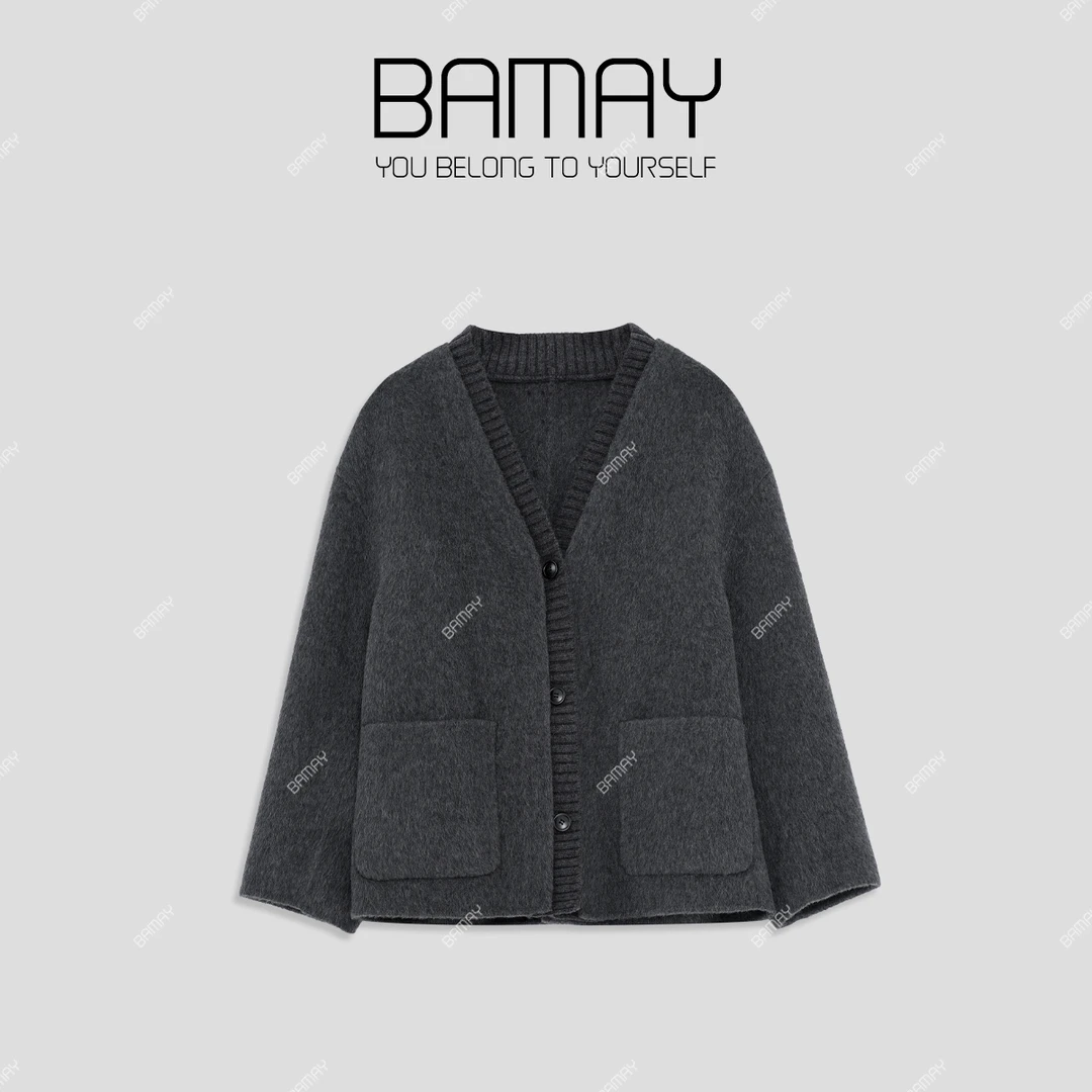 【BAMAY】时尚新品秋冬高级感休闲宽松羊毛外套TXH243DY47C