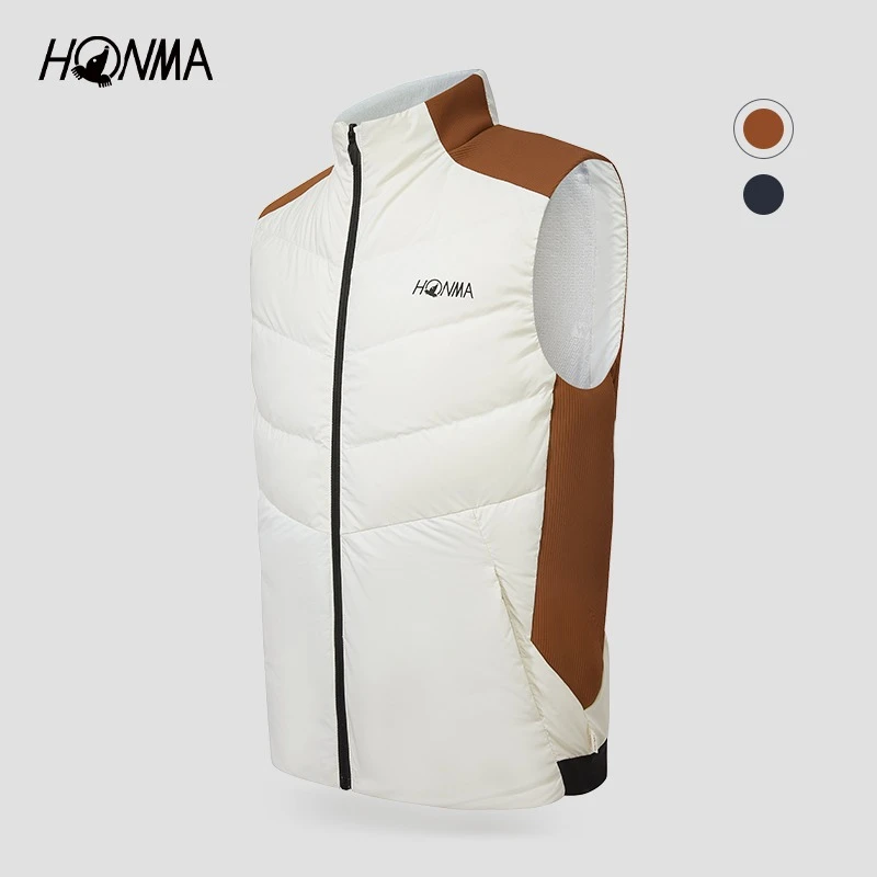 【专业高尔夫】HONMA男士马甲运动舒适延展羽绒HMKQ321R516