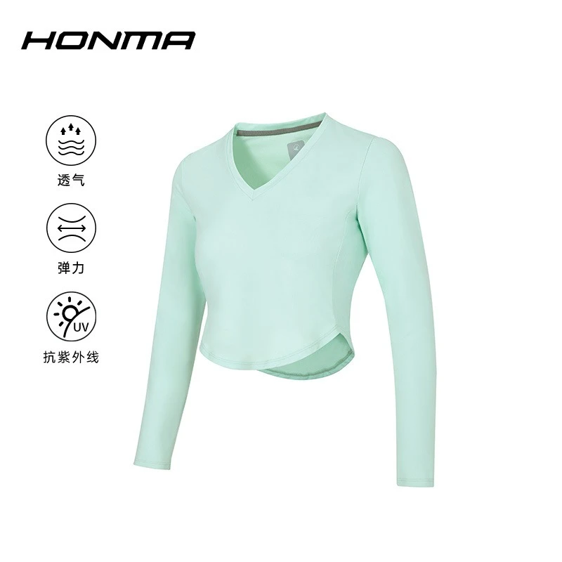 【活力系列】HONMA高尔夫服饰女士修身弹力长袖T恤防晒 HWIQ700E107