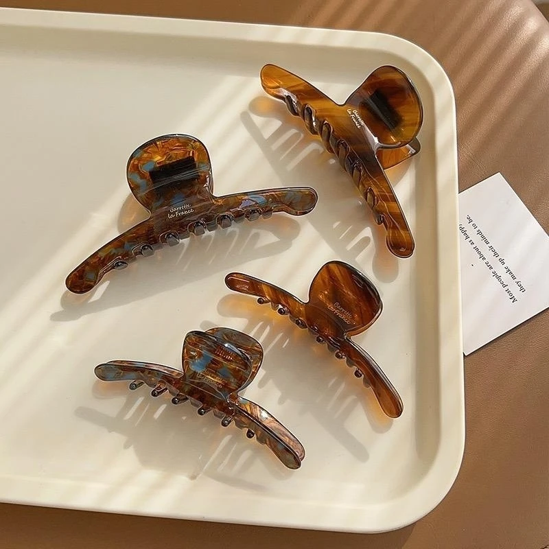 高级感鲨鱼夹发卡气质醋酸抓夹发夹女后脑勺发夹头饰