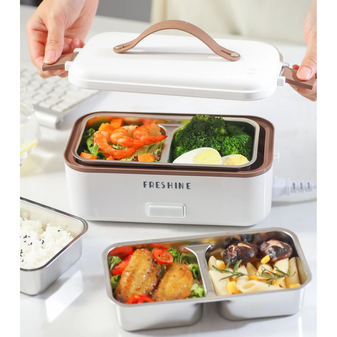 电热饭盒可插电加热保温蒸煮热饭神器上班族跨境便当盒便携带饭锅