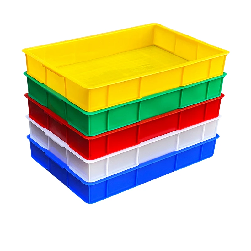 塑料方盘周转箱塑胶长方形大号浅盘防渗养殖蛋白虫托盘零件盒胶框
