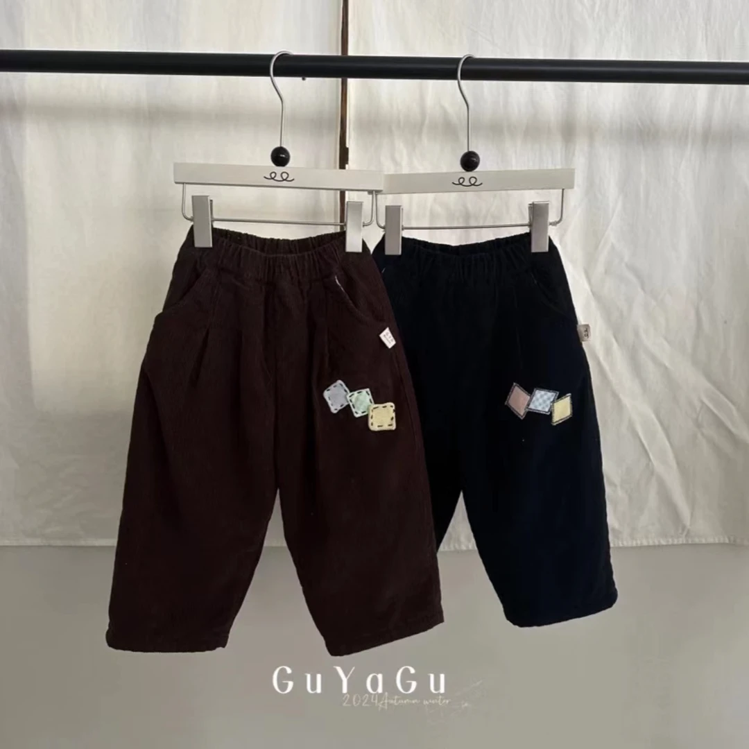古吖古24冬儿童灯芯绒加绒裤子53113百搭时尚（尺码小身高加10拍）