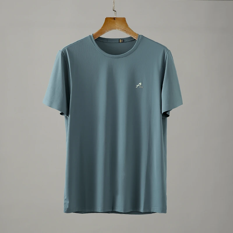 H830剪标夏季休闲简约六面弹时尚男士短T