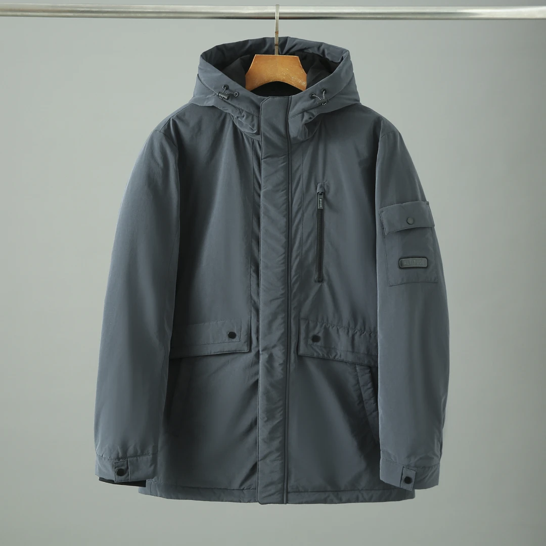 H654冬季剪标90白鸭绒保暖舒适时尚百搭连帽羽绒服