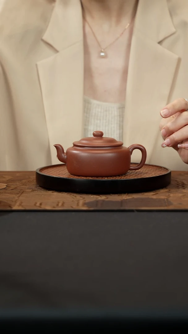 【闪购商品】紫砂茶壶紫泥旭帽壶150cc