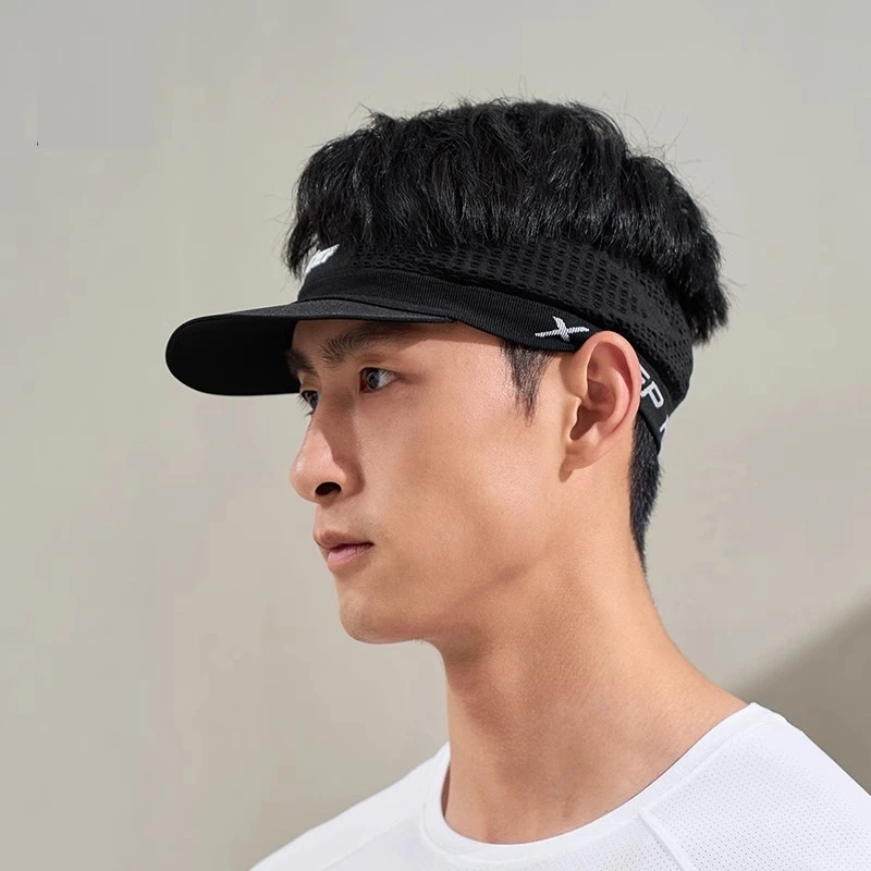 XTEP/特步空顶帽騛速马拉松男女跑步防晒遮阳帽吸汗空顶帽