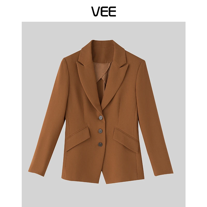 VEE【摩卡纪事】设计感气质百搭复古美拉德西装外套
