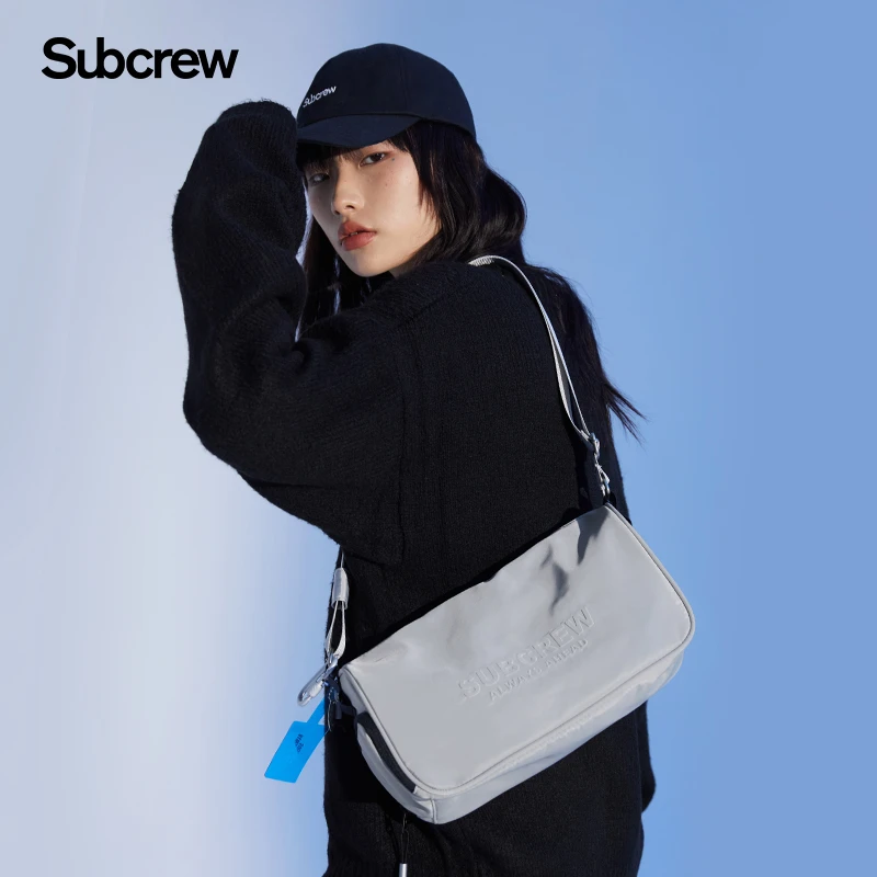 Subcrew时尚情侣款吐司包ins个性设计多隔层手拿包休闲单肩斜挎包
