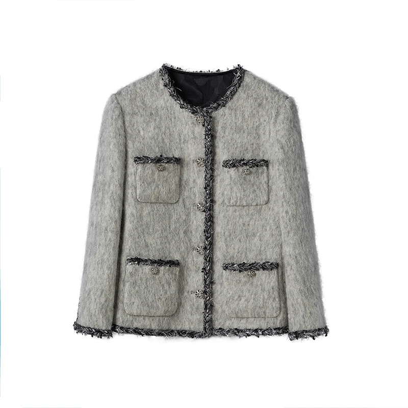 【灰色星空】鹅绒服-凯文冬羽绒款高级灰百搭保暖显瘦小香风外套女