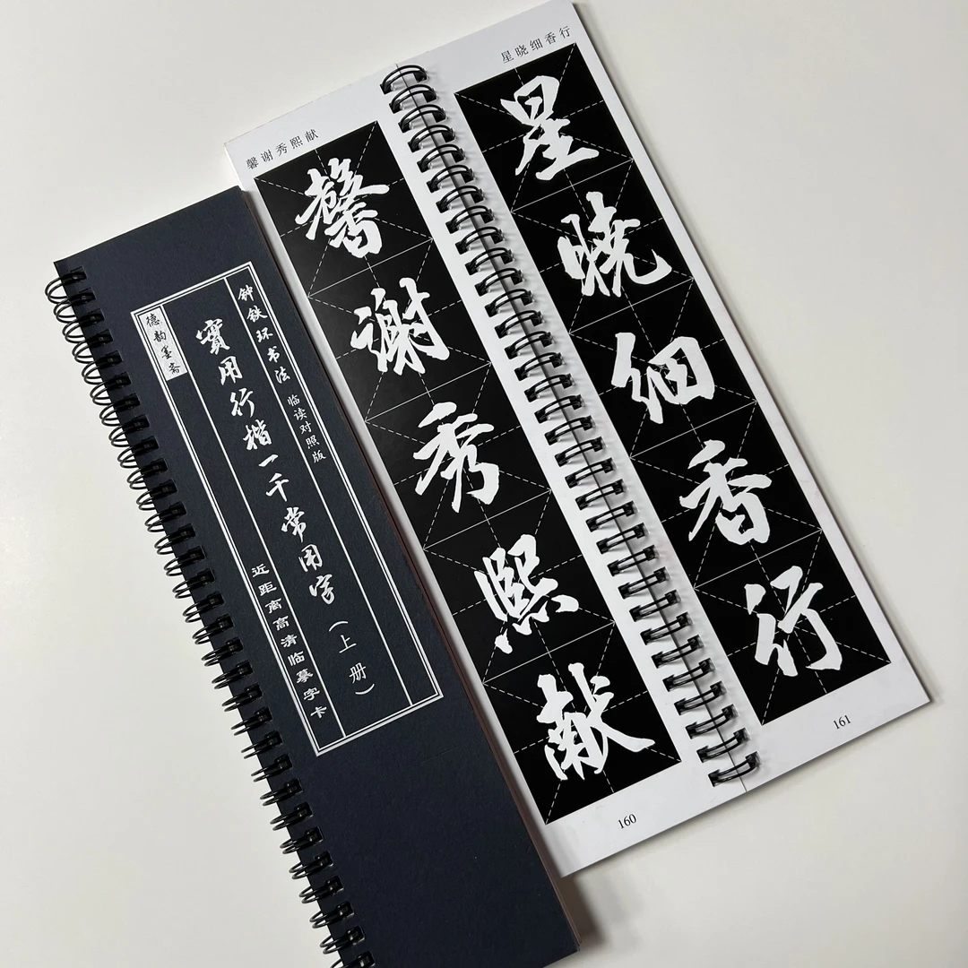 钟铁环实用行楷1000常用字临摹学习字卡米字格初学毛笔书法字帖