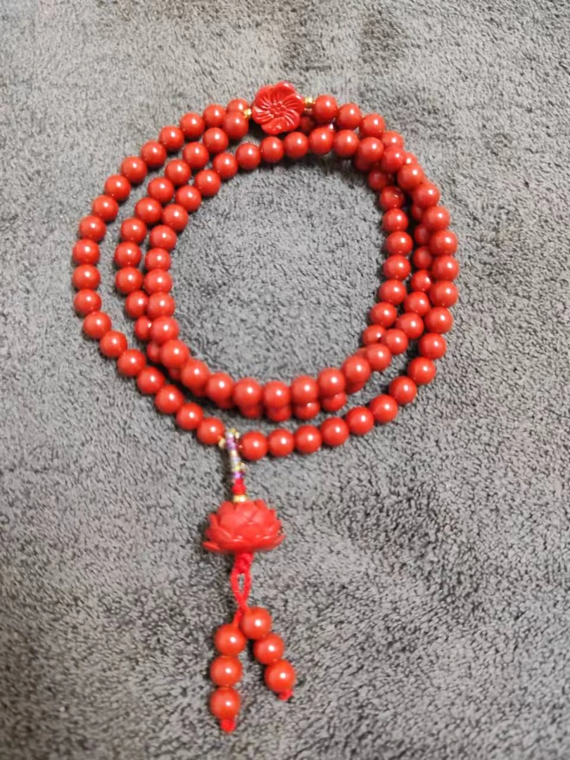 含辰砂工艺品红丹朱砂  含辰砂工艺品高含量帝王砂5m多圈手链