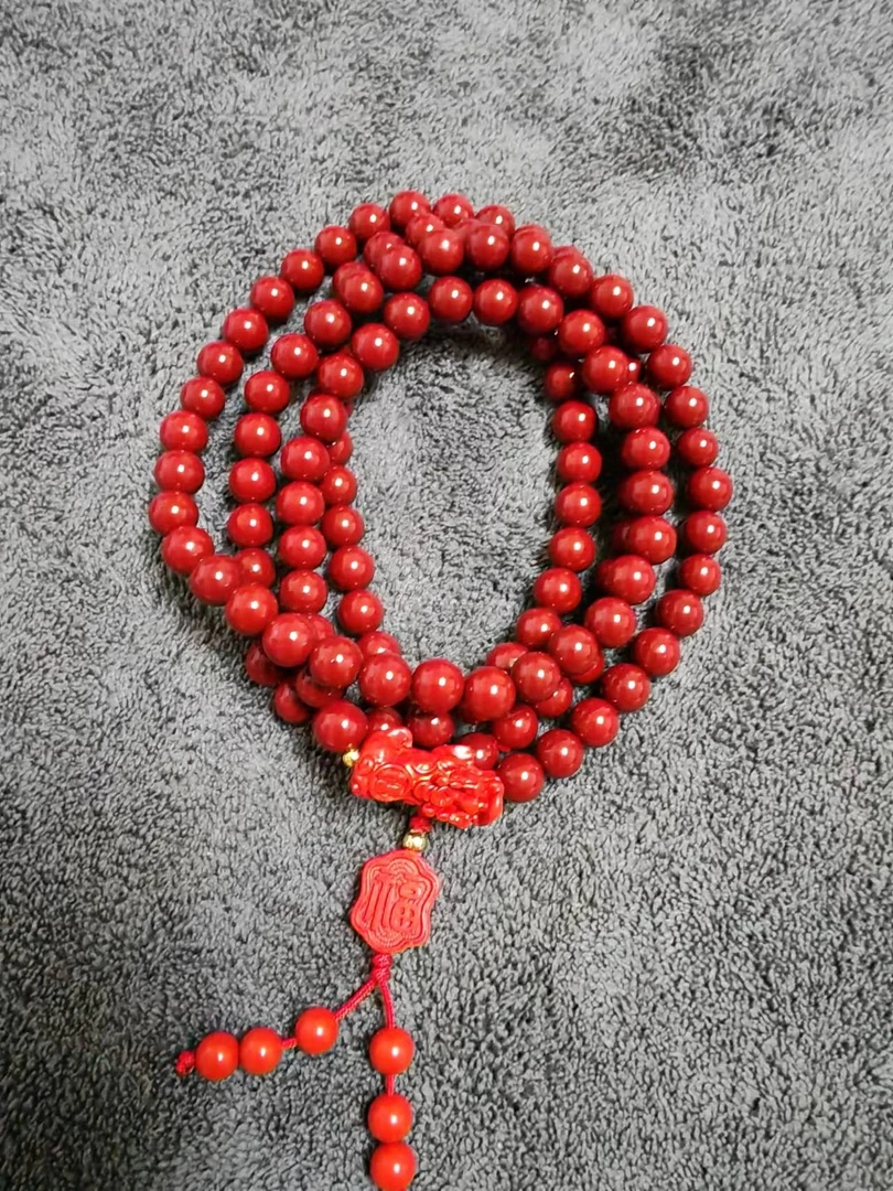 含辰砂工艺品红丹朱砂  含辰砂保真紫砂多圈手串