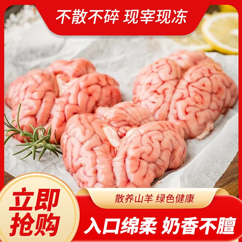 新鲜羊脑花 极速锁鲜顺丰包邮 羊脑花 新鲜羊脑花对脑花