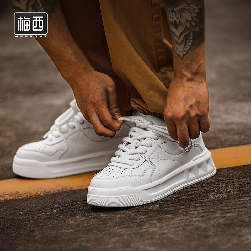 【梅西男鞋】2024板鞋男鞋透气新款白色休闲运动鞋潮流小白鞋SX8023